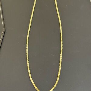 Stunning 14K Yellow Gold 20” Rope Gold Chain Necklace